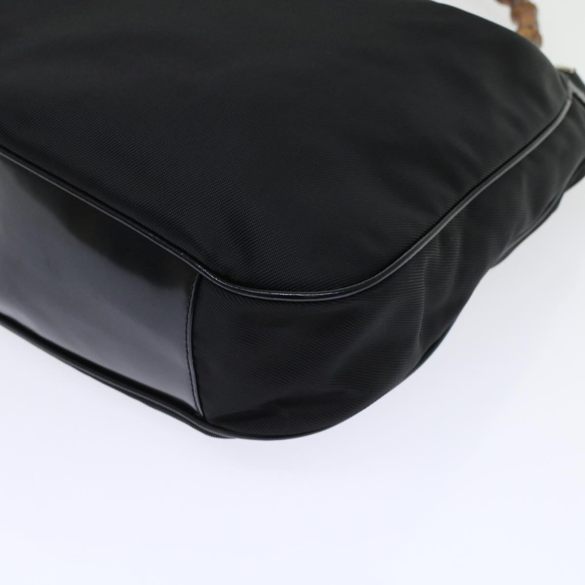 GUCCI Bamboo Shoulder Bag Nylon Black 00119981577  ep826