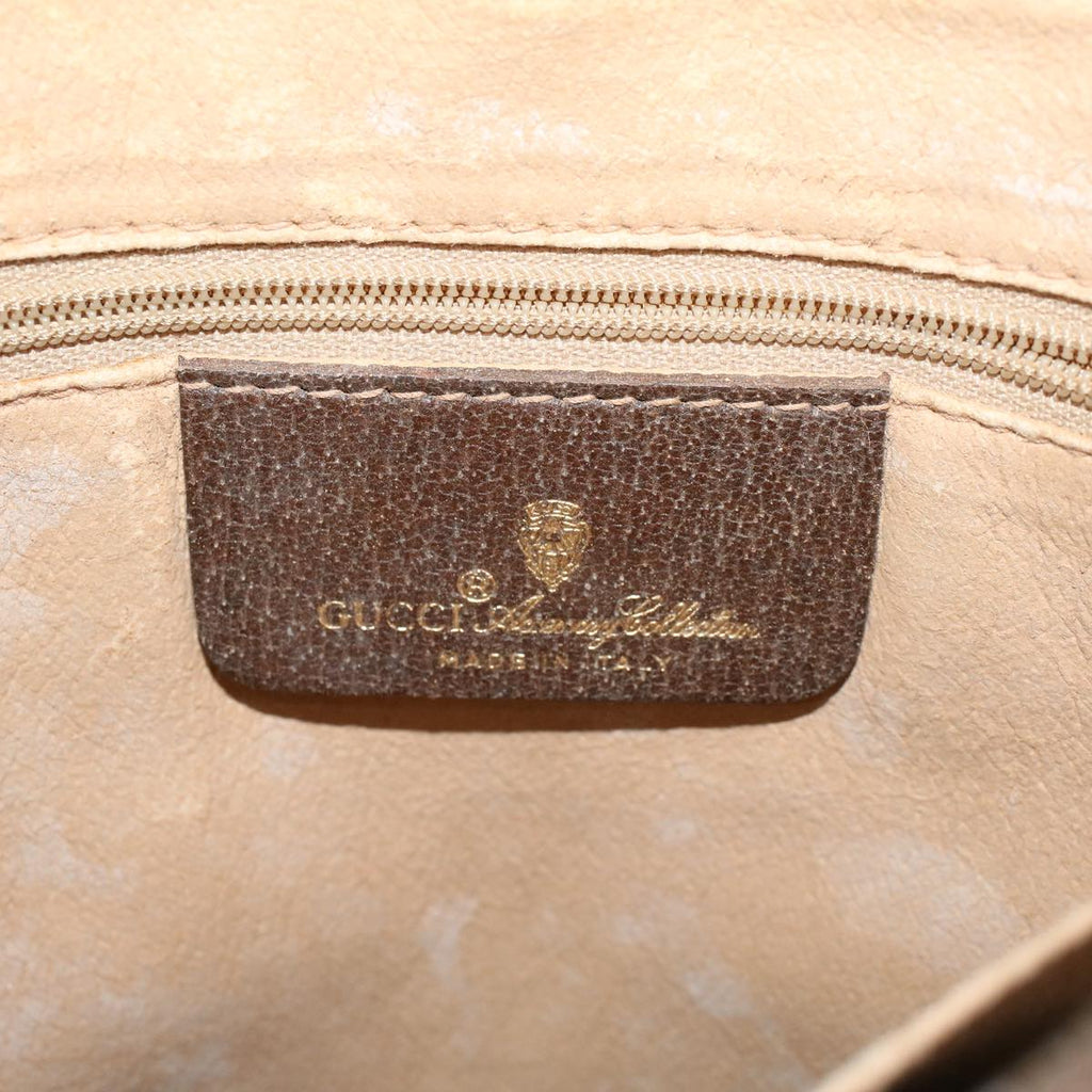GUCCI GG Canvas Clutch Bag PVC Leather Beige  ep898