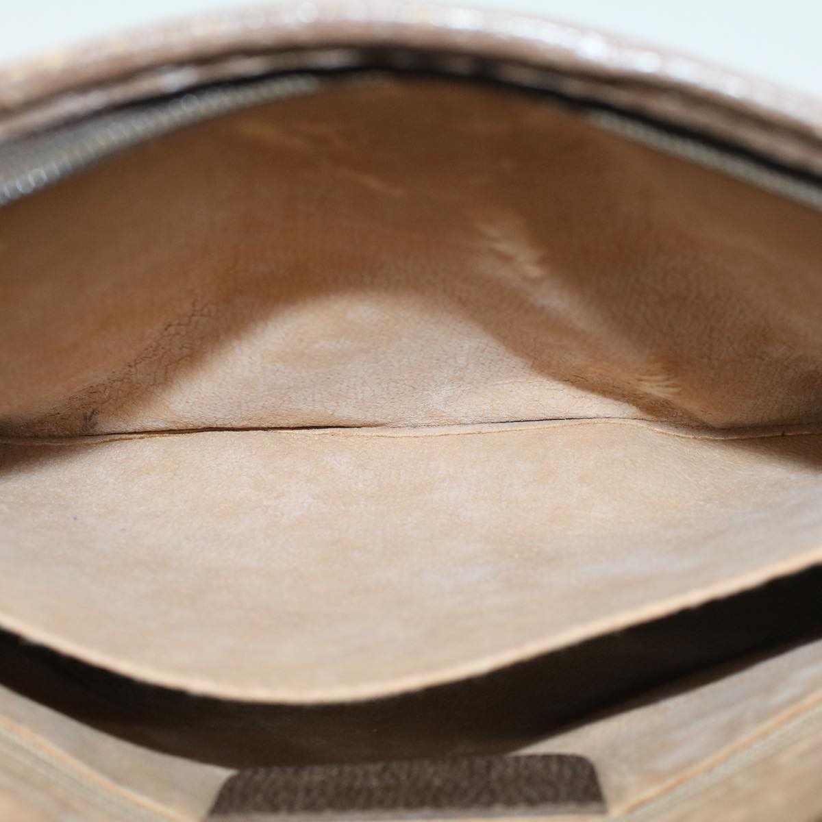 GUCCI GG Canvas Clutch Bag PVC Leather Beige  ep898