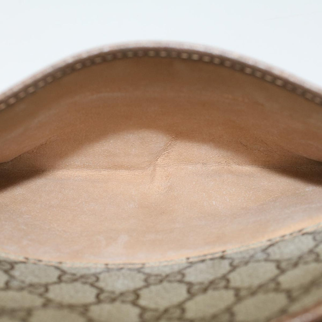 GUCCI GG Canvas Clutch Bag PVC Leather Beige  ep898
