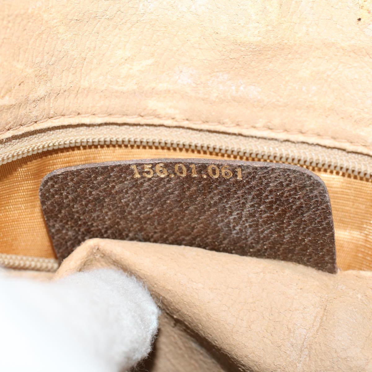 GUCCI GG Canvas Clutch Bag PVC Leather Beige  ep898