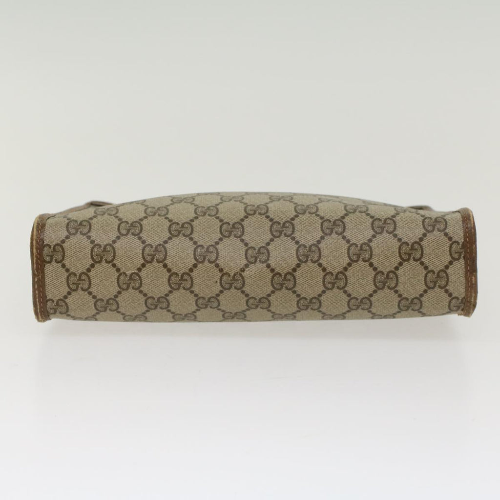 GUCCI GG Canvas Clutch Bag PVC Leather Beige  ep898