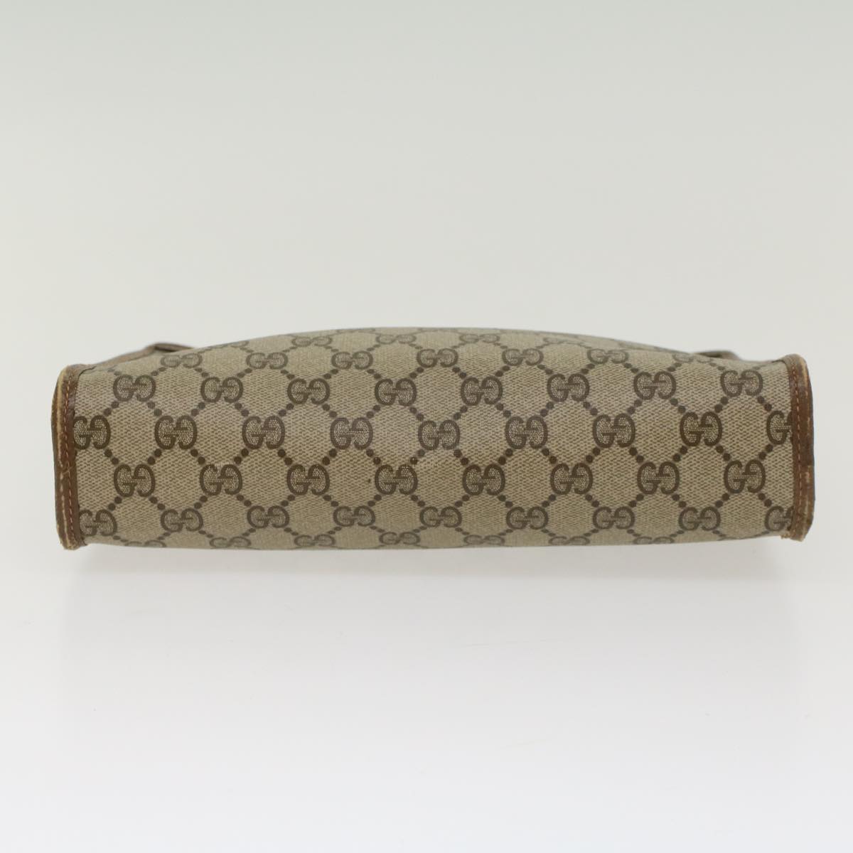 GUCCI GG Canvas Clutch Bag PVC Leather Beige  ep898