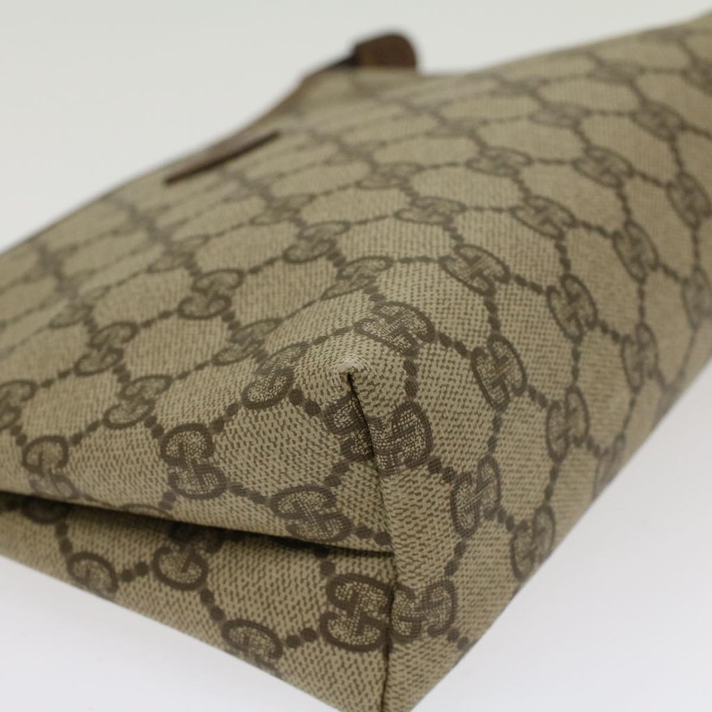 GUCCI GG Canvas Clutch Bag PVC Leather Beige 0141156088 4021  ep901