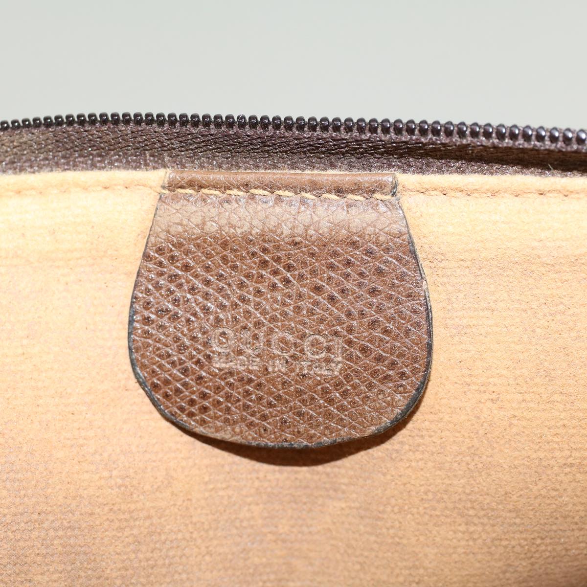 GUCCI GG Canvas Clutch Bag PVC Leather Beige 0141156088 4021  ep901