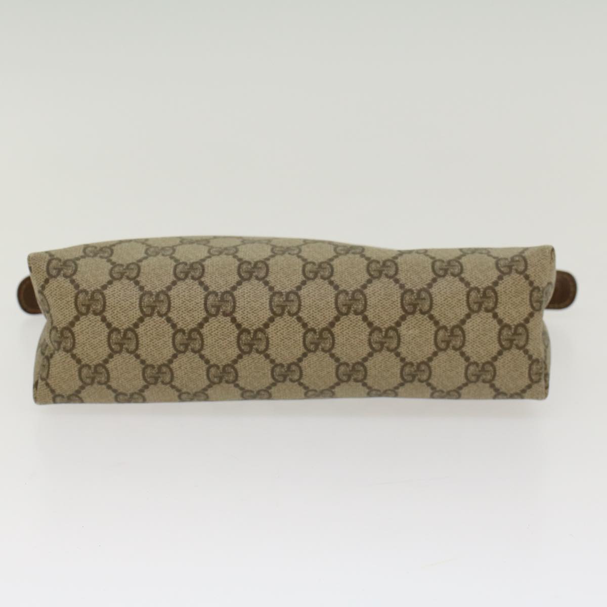 GUCCI GG Canvas Clutch Bag PVC Leather Beige 0141156088 4021  ep901