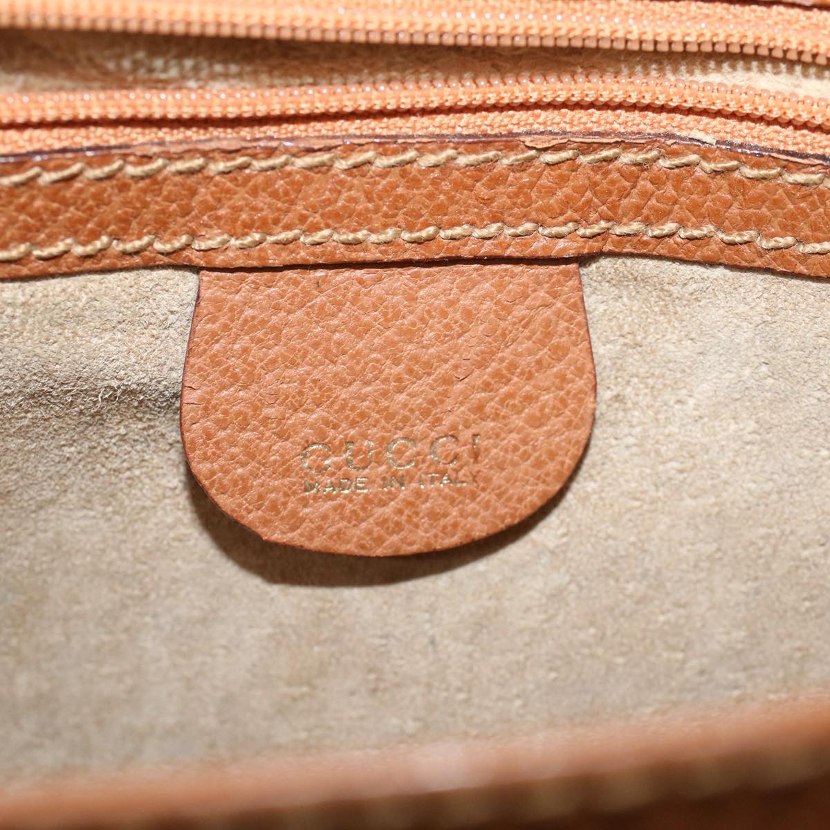 GUCCI Clutch Bag Leather Brown  ep904