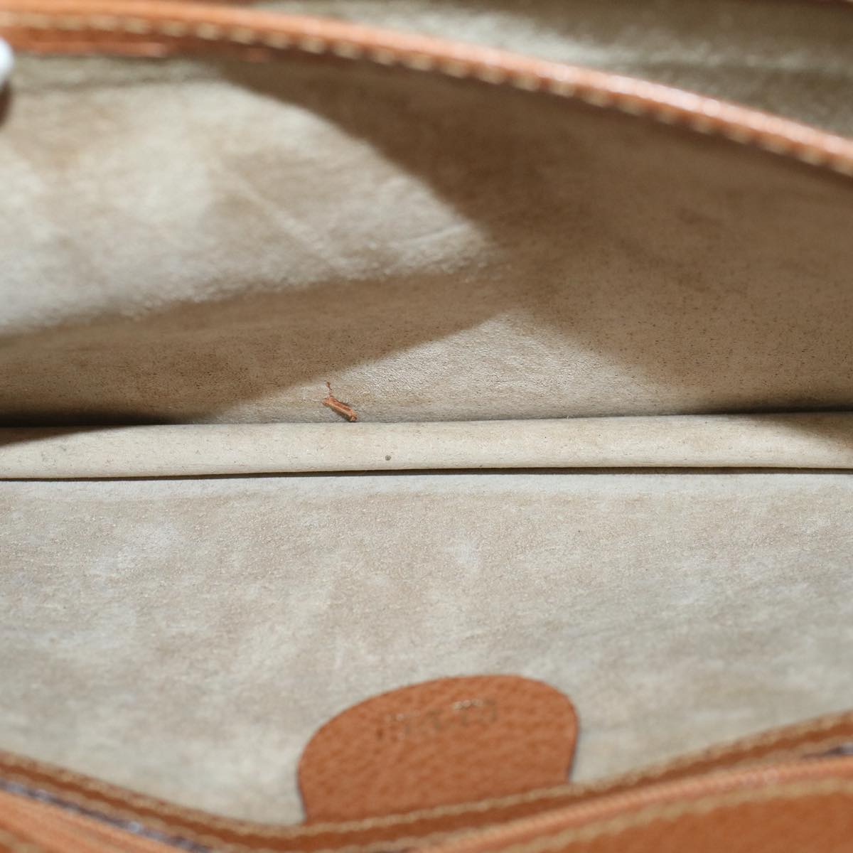 GUCCI Clutch Bag Leather Brown  ep904