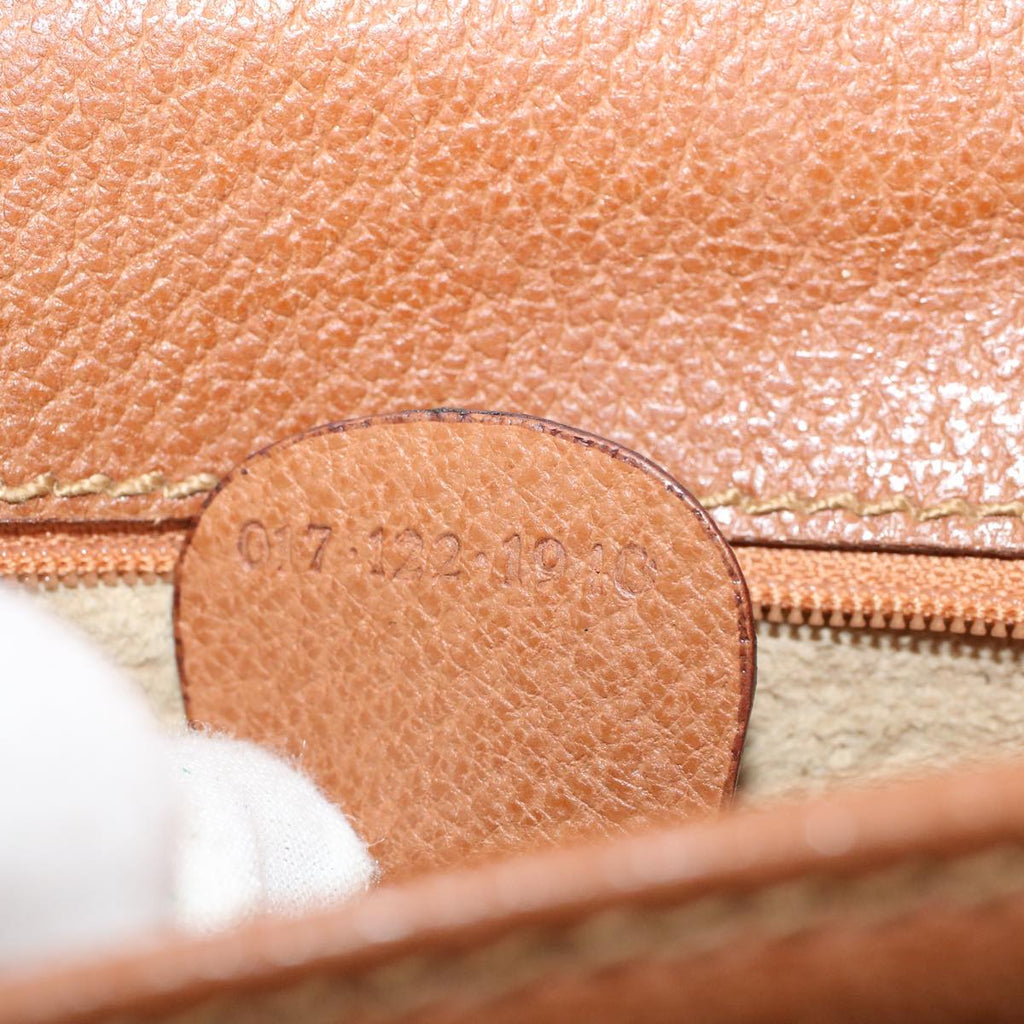 GUCCI Clutch Bag Leather Brown  ep904