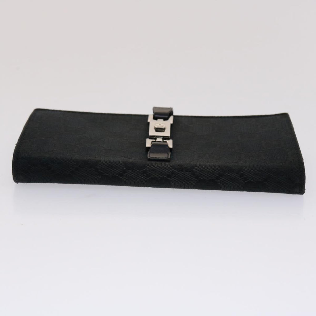 GUCCI GG Canvas Jackie Long Wallet Leather Black  ep953