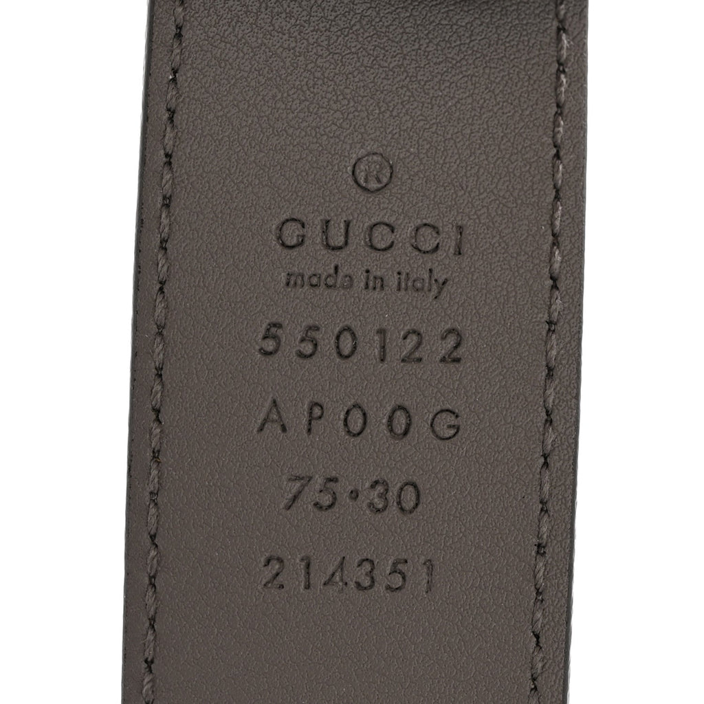 Gucci Calfskin Zumi 30mm Belt 75 30 Dusty Grey
