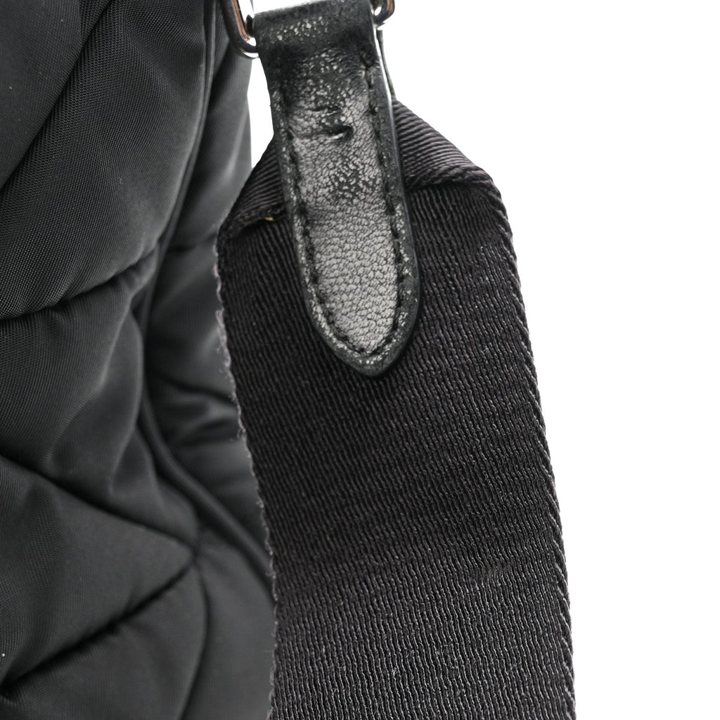 Prada Re-Nylon Quilted Padded Flap Shoulder Bag Black