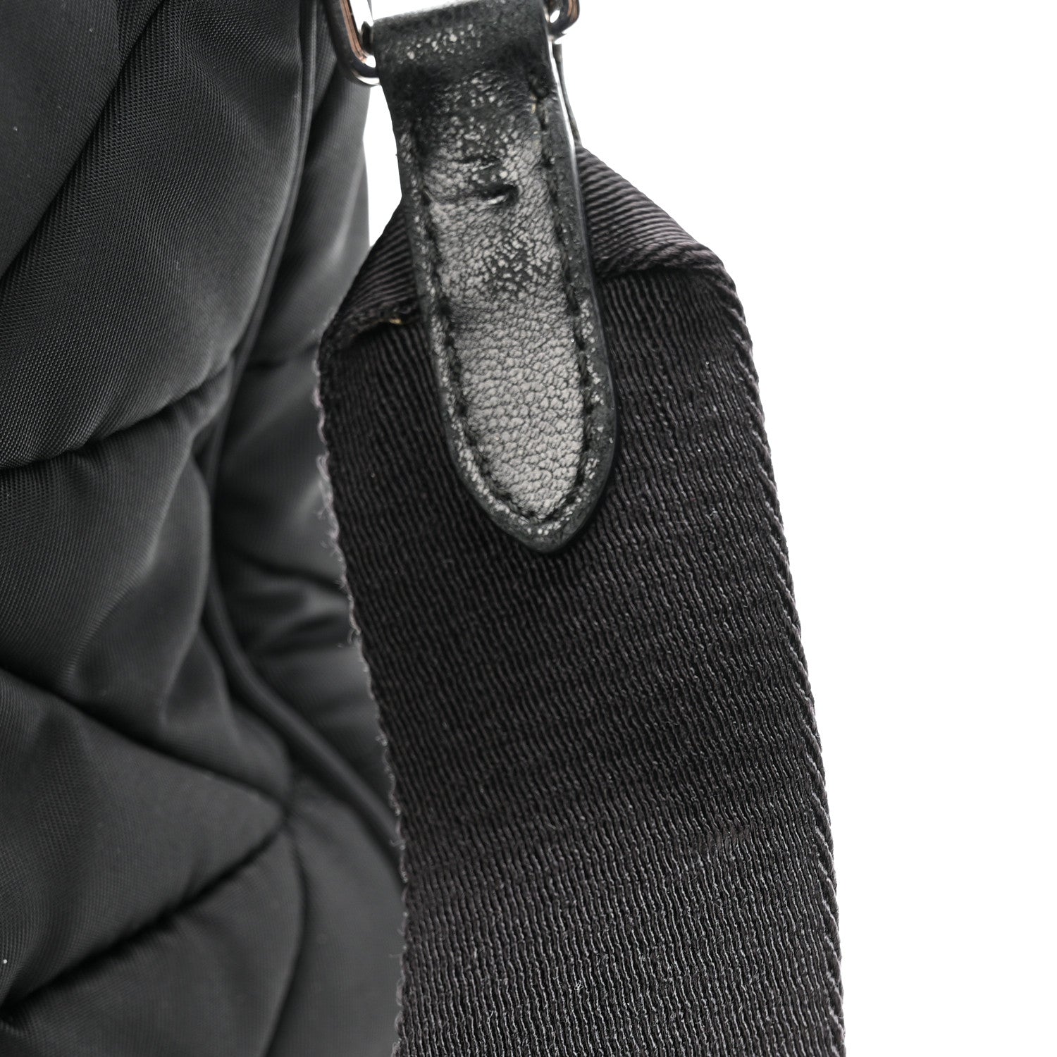 Prada Re-Nylon Quilted Padded Flap Shoulder Bag Black