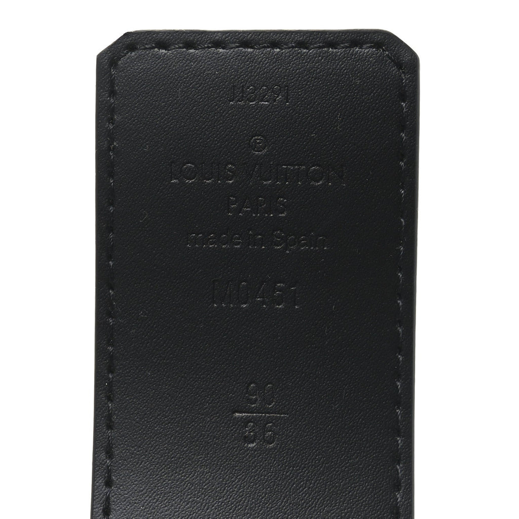 Louis Vuitton Calfskin Monogram Eclipse 40mm Shake LV Initiales Reversible 90 36 Belt