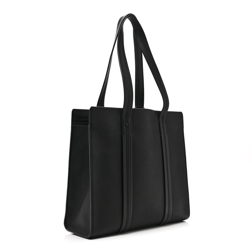 Louis Vuitton Grained Calfskin LV Aerogram Tote Black