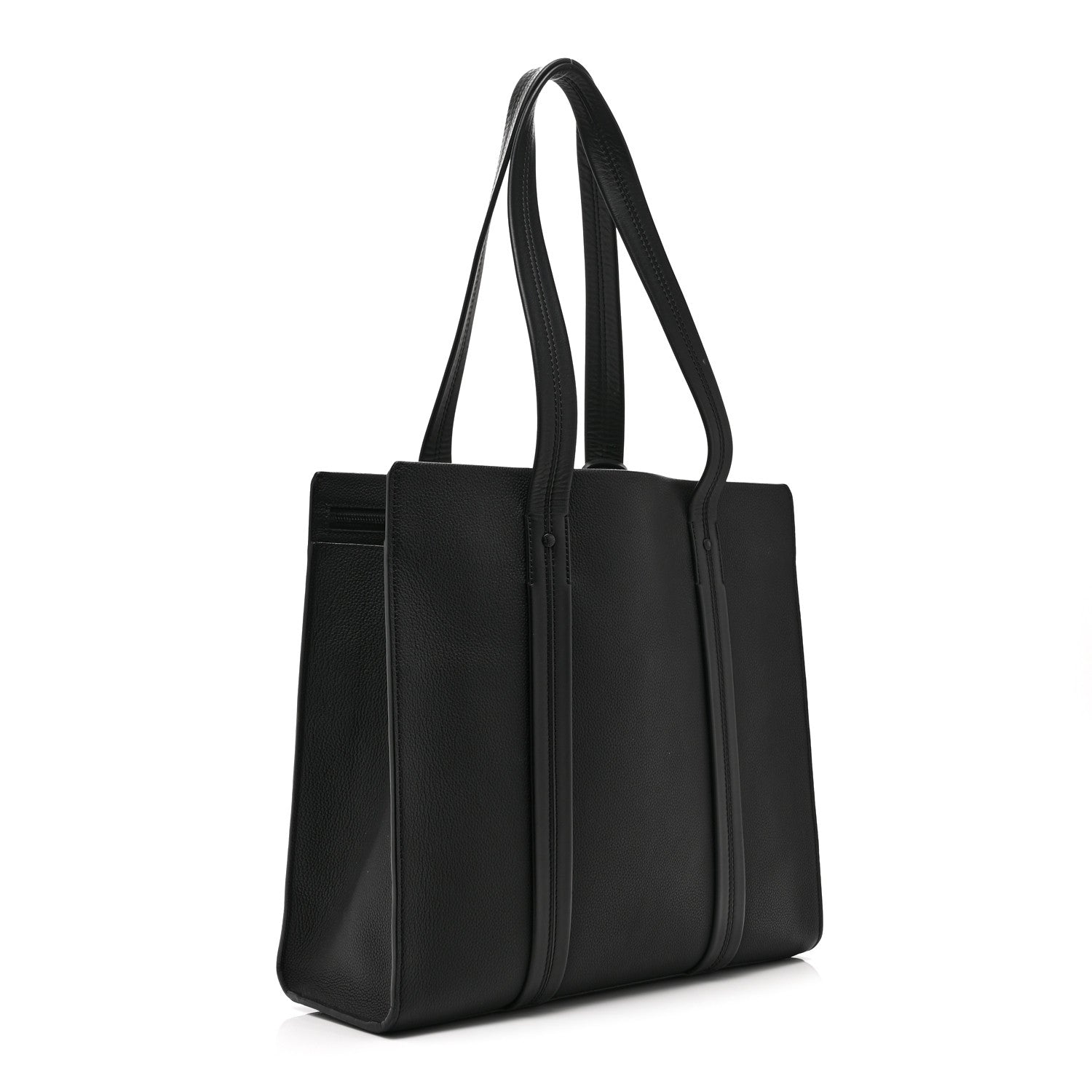 Louis Vuitton Grained Calfskin LV Aerogram Tote Black