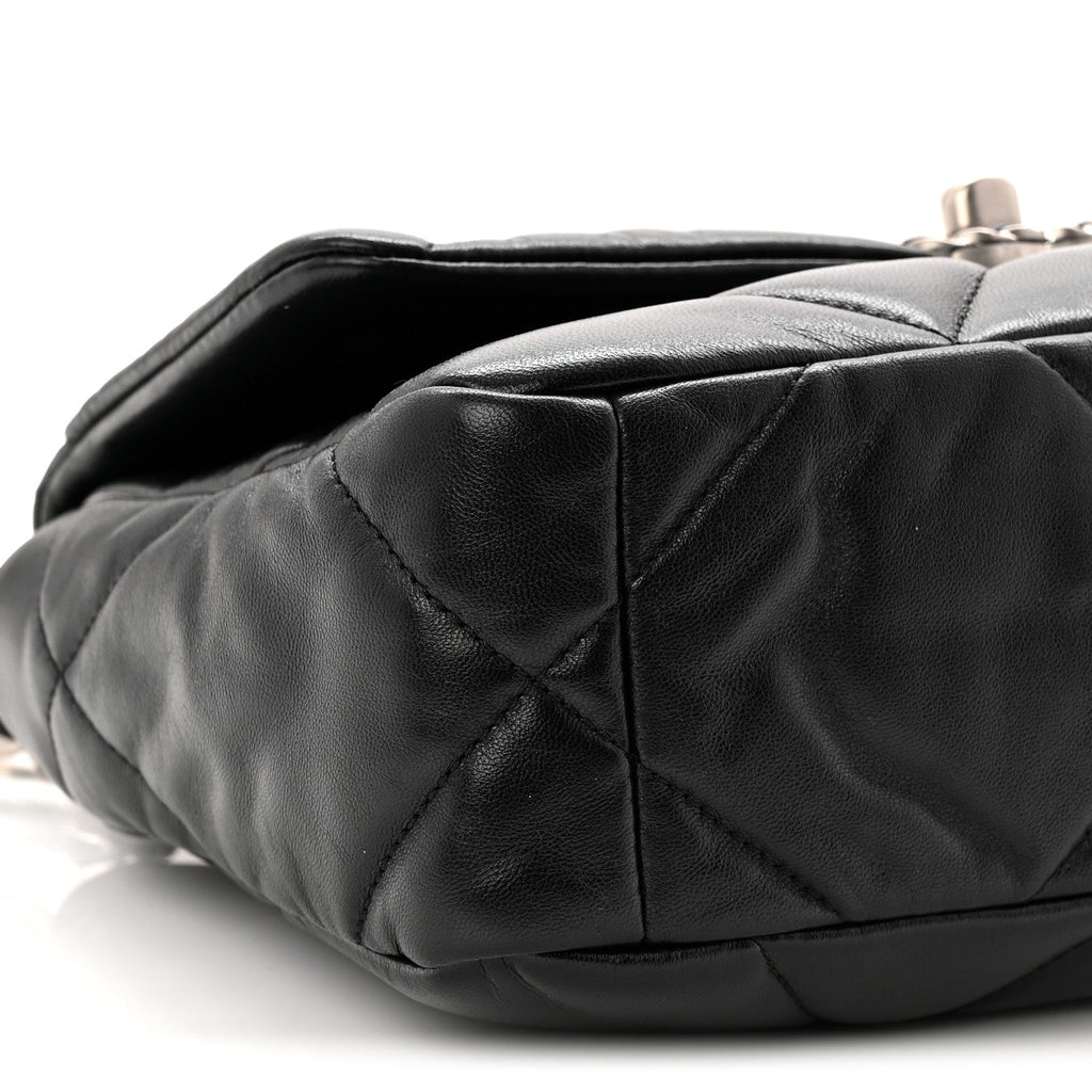 Chanel Lambskin Quilted Medium Chanel 19 Flap Black