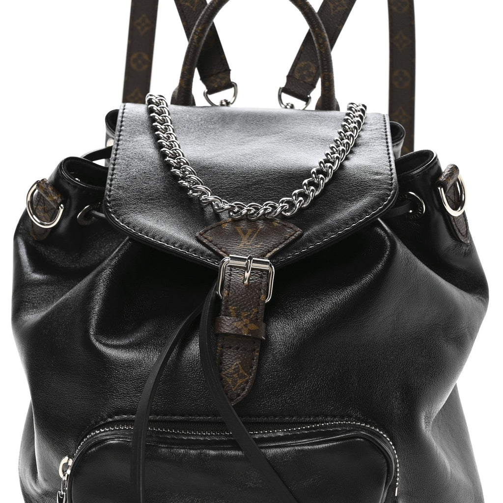 Louis Vuitton Lambskin Monogram Montsouris Vibe PM Black