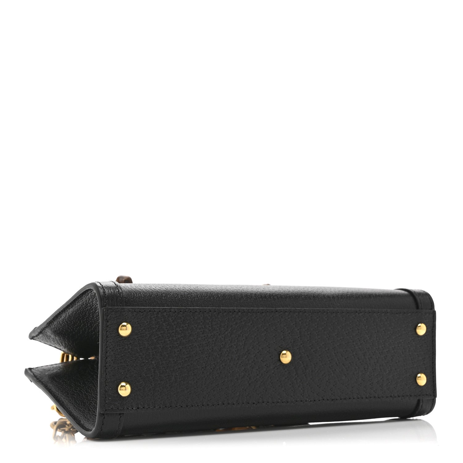 Gucci Textured Dollar Calfskin Web Small Diana Shoulder Bag  Black