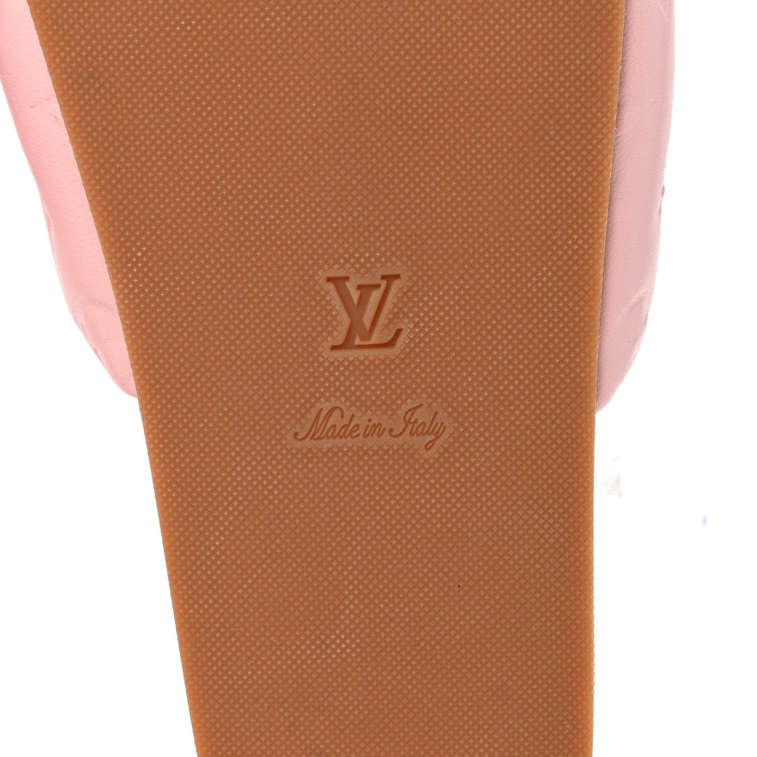 Louis Vuitton Lambskin Embossed Monogram Jumbo Flatform Mule Sandals 41 Rose Clair