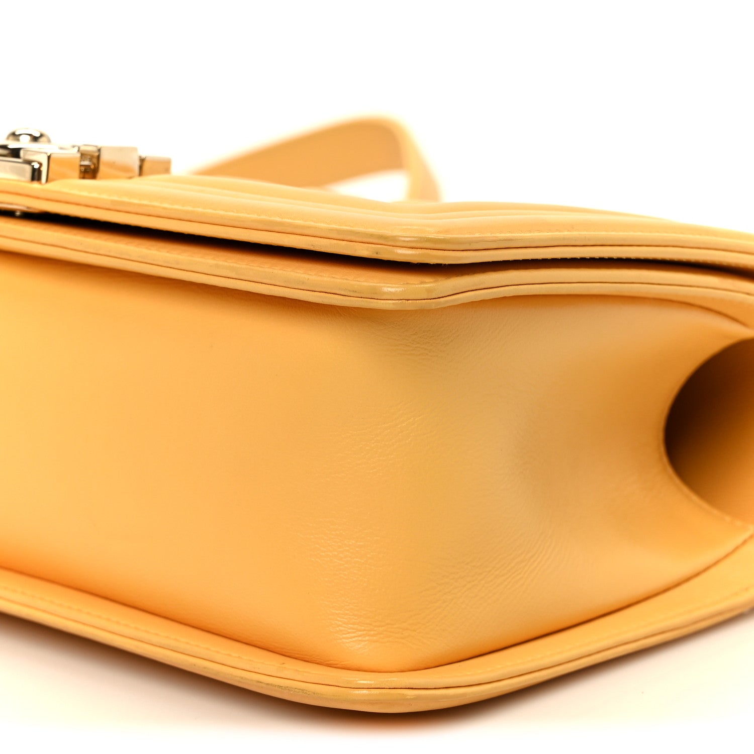 Chanel Calfskin Quilted Medium Boy Flap Yellow
