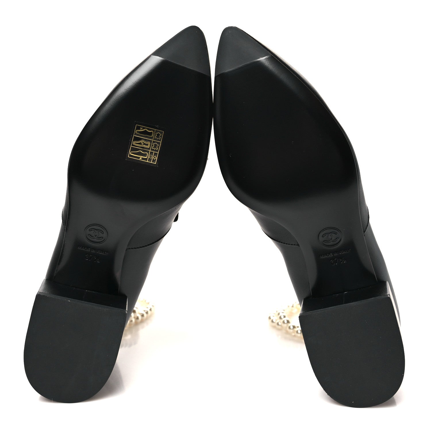 Lambskin Pearl Bow Short Boots 37.5 Black
