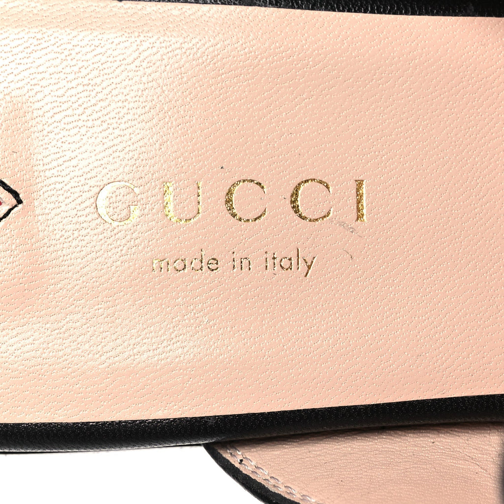 Gucci Calfskin Womens Princetown Slippers 35.5 Black