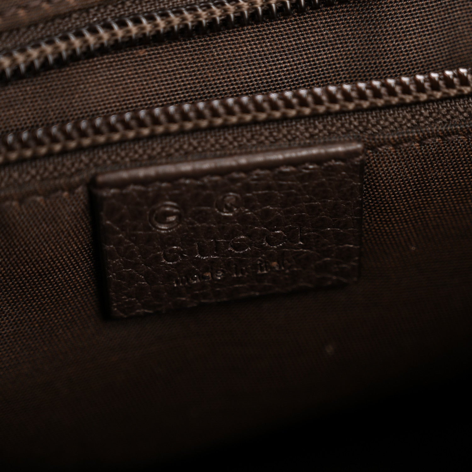 Gucci Monogram Flap Messenger Bag Beige Dark Brown