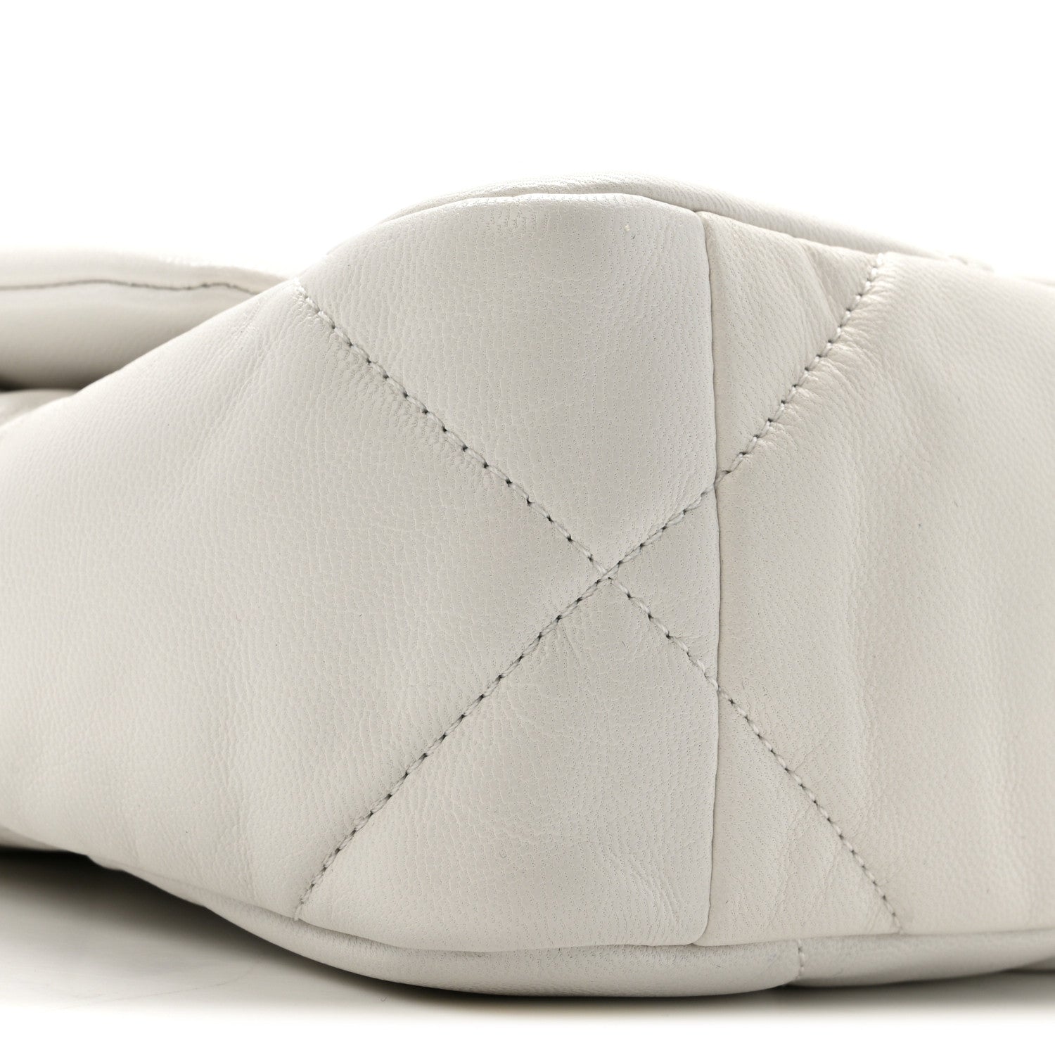 Chanel Goatskin Quilted Medium Chanel 19 Flap White