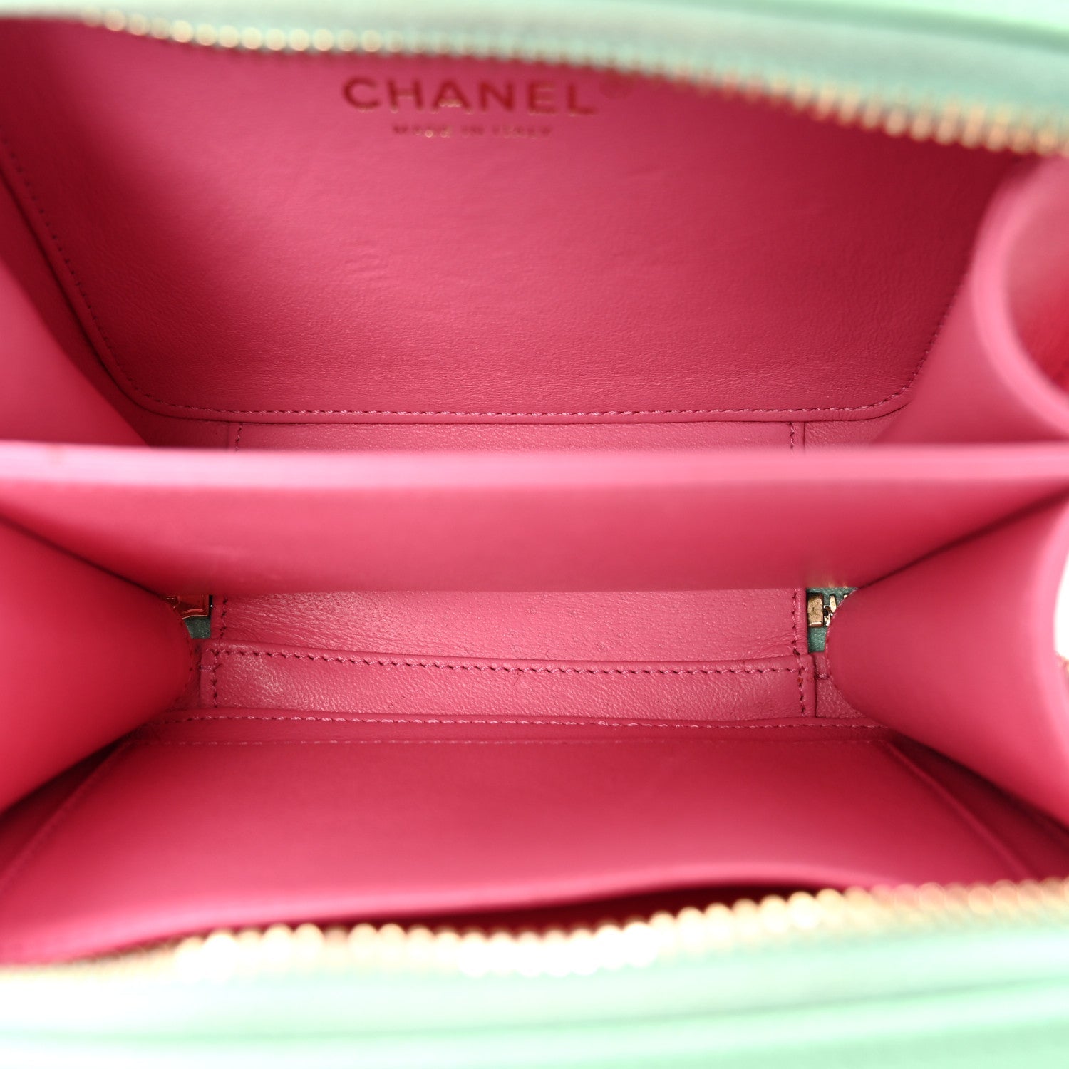 Chanel Caviar Quilted Small CC Filigree Vanity Case Pink Green Blue