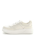 Gucci Calfskin GG Tennis Embossed Perforated Womens Platform 55mm Sneakers 37 Great White