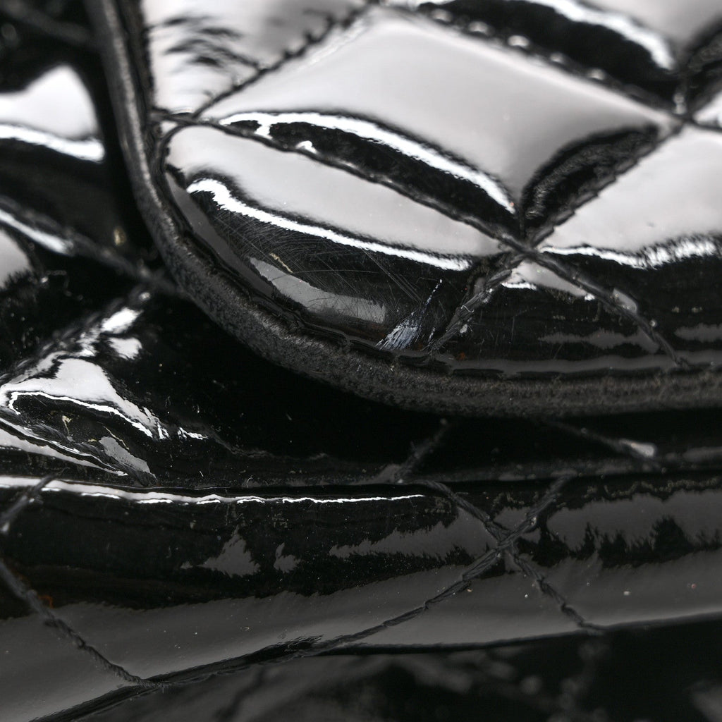 Chanel Patent Calfskin Quilted Mini Square Flap Black