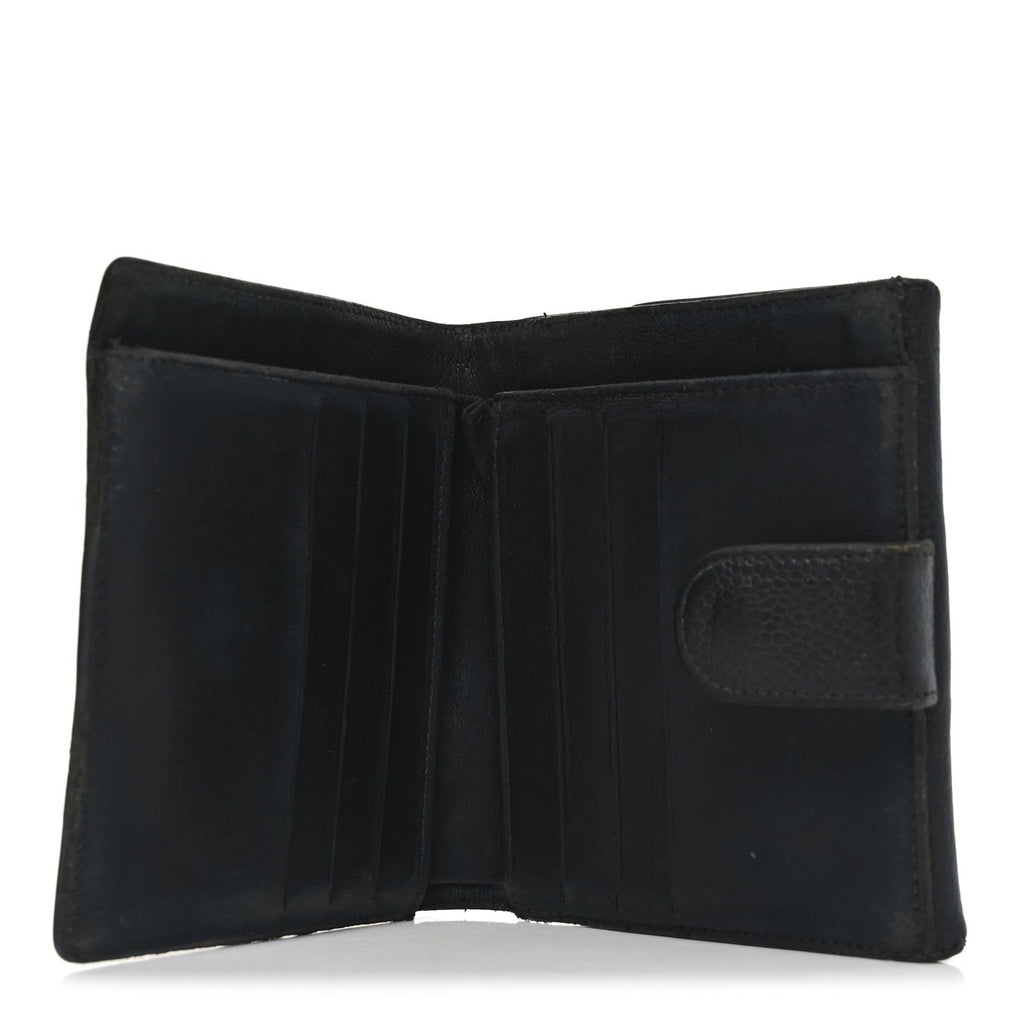 Caviar Timeless CC Compact French Wallet Black