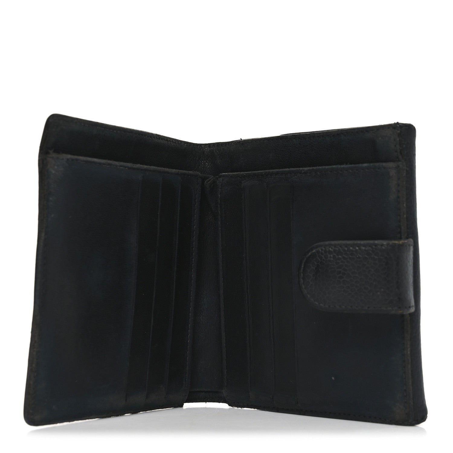 Caviar Timeless CC Compact French Wallet Black