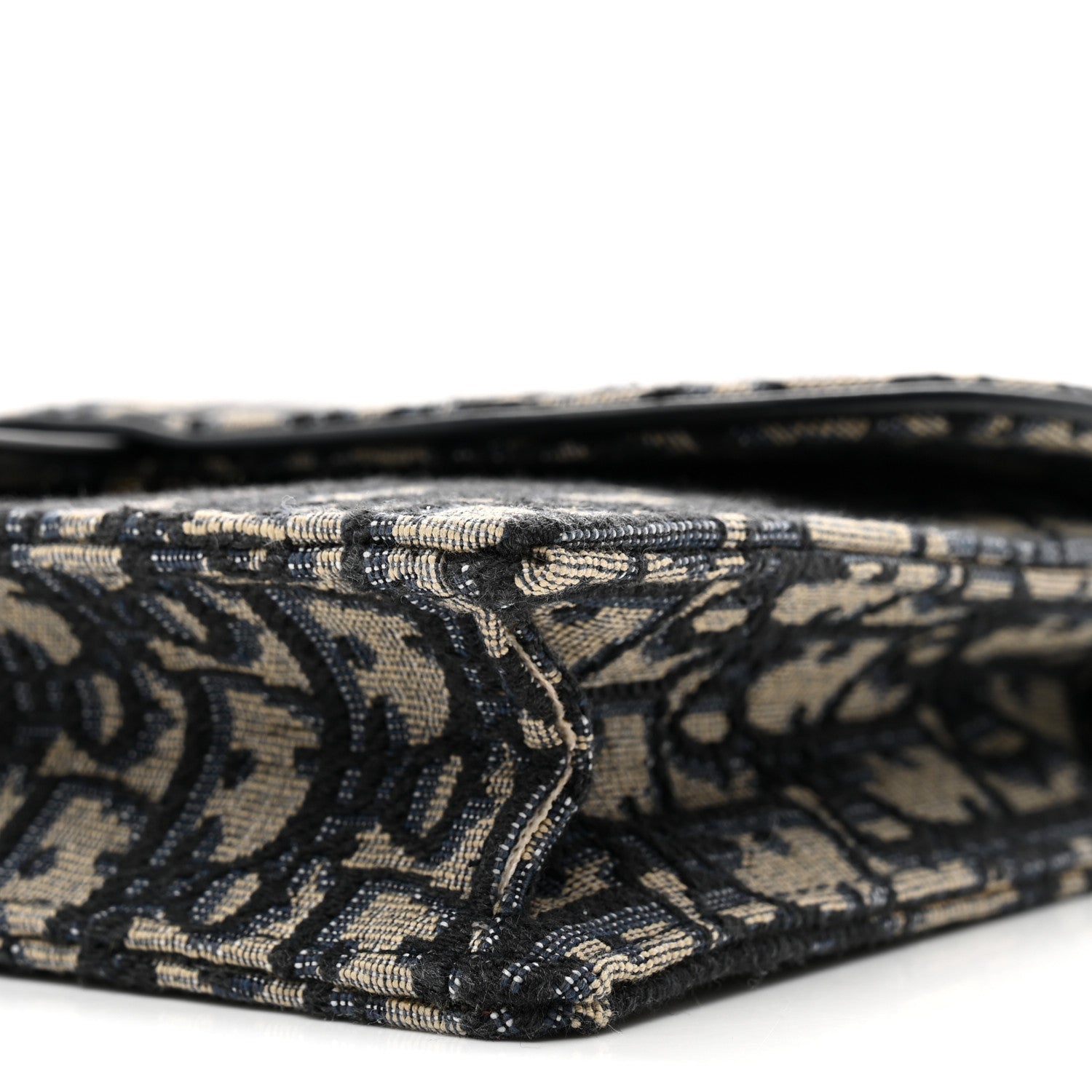 Christian Dior Oblique Saddle Chain Pouch Blue