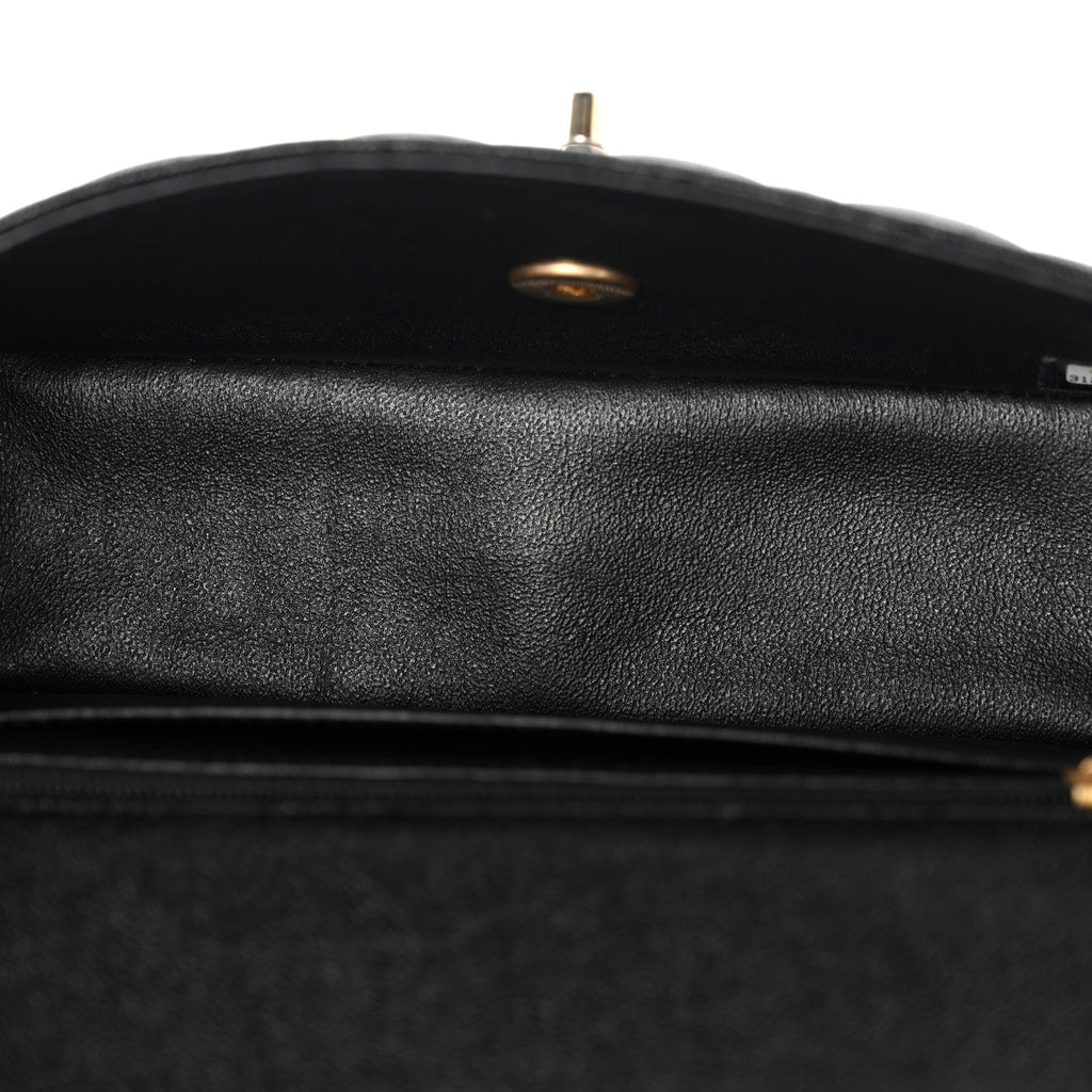 Chanel Caviar Quilted Mini Top Handle Rectangular Flap Black
