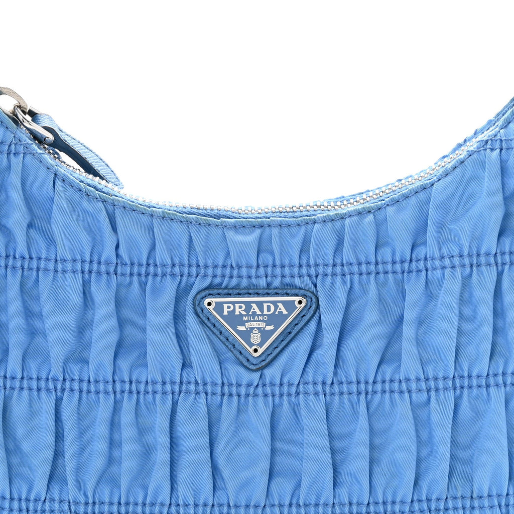 Prada Tessuto Nylon Gaufre Shoulder Bag Pervinca