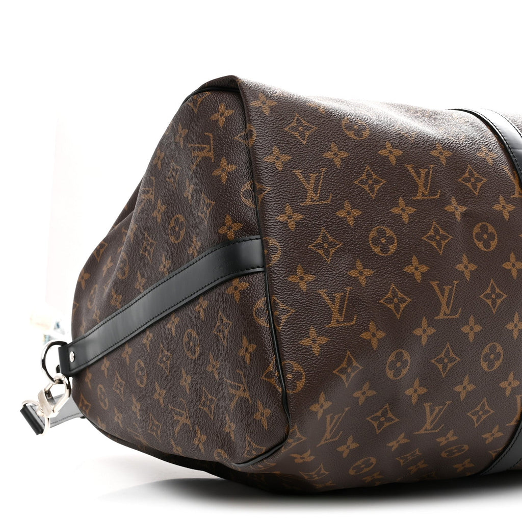 Louis Vuitton Monogram Macassar Keepall Bandouliere 55