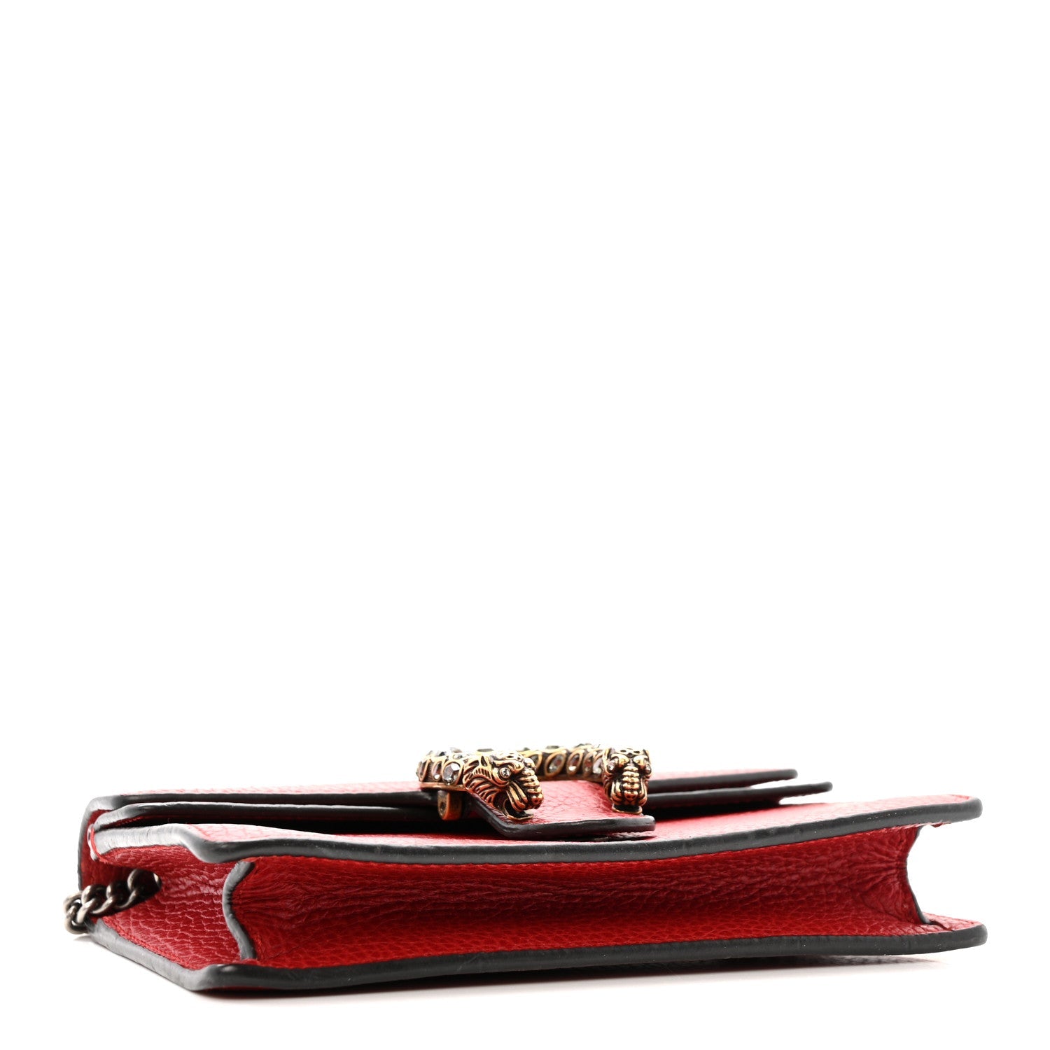 Gucci Calfskin Super Mini Dionysus Shoulder Bag Hibiscus Red