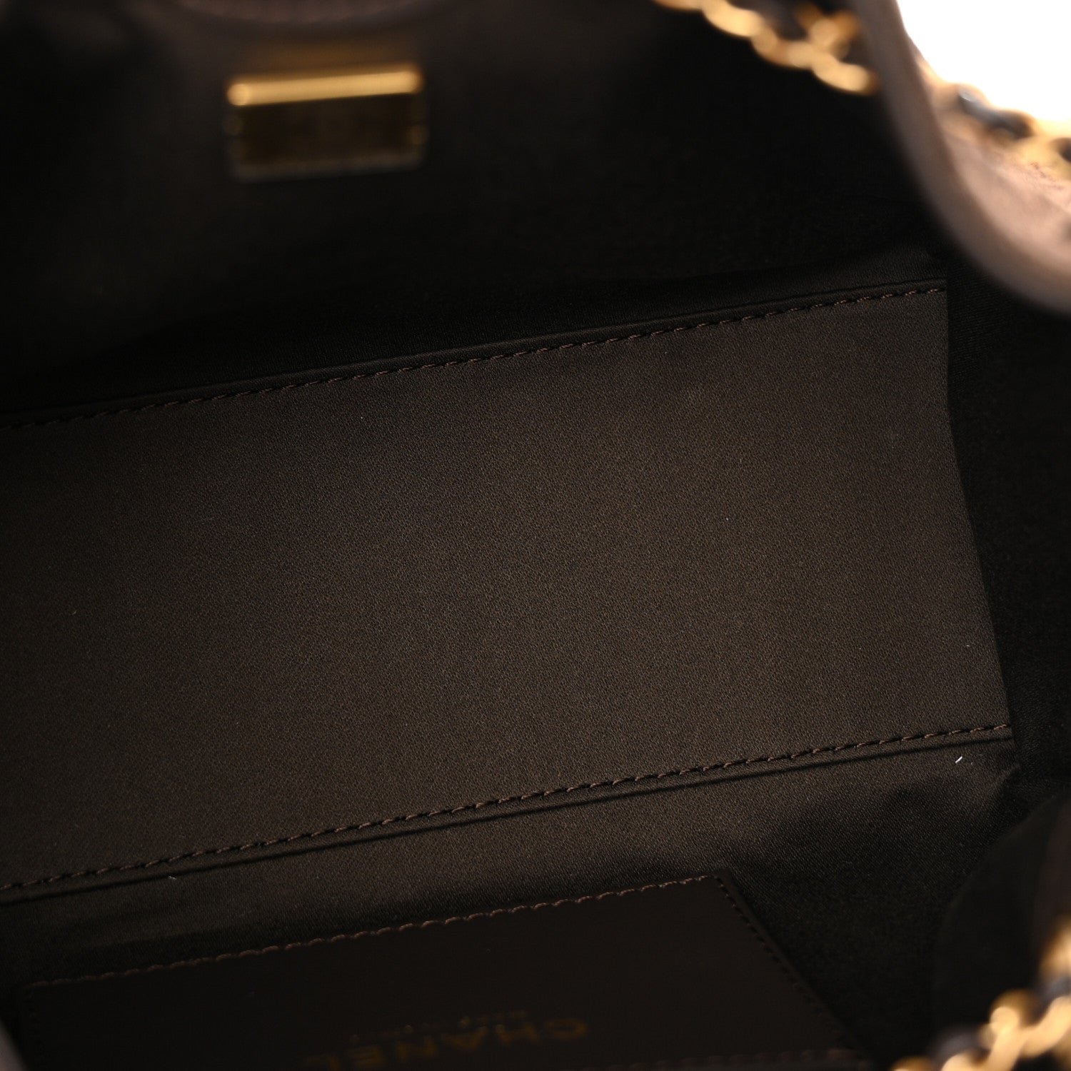 Chanel Suede Quilted Mini Chanel 25 Handbag Dark Brown