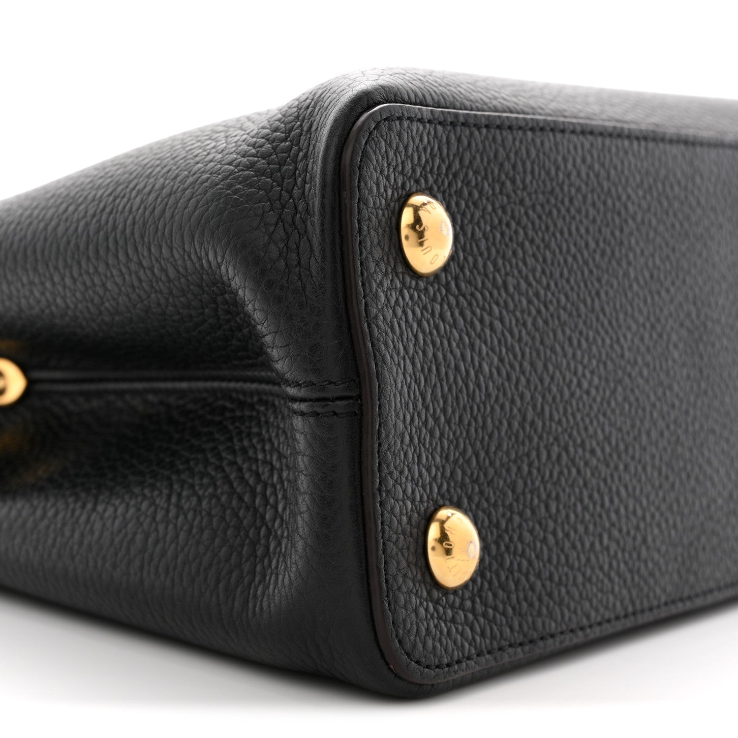 Louis Vuitton Taurillon Capucines MM Black Fuchsia