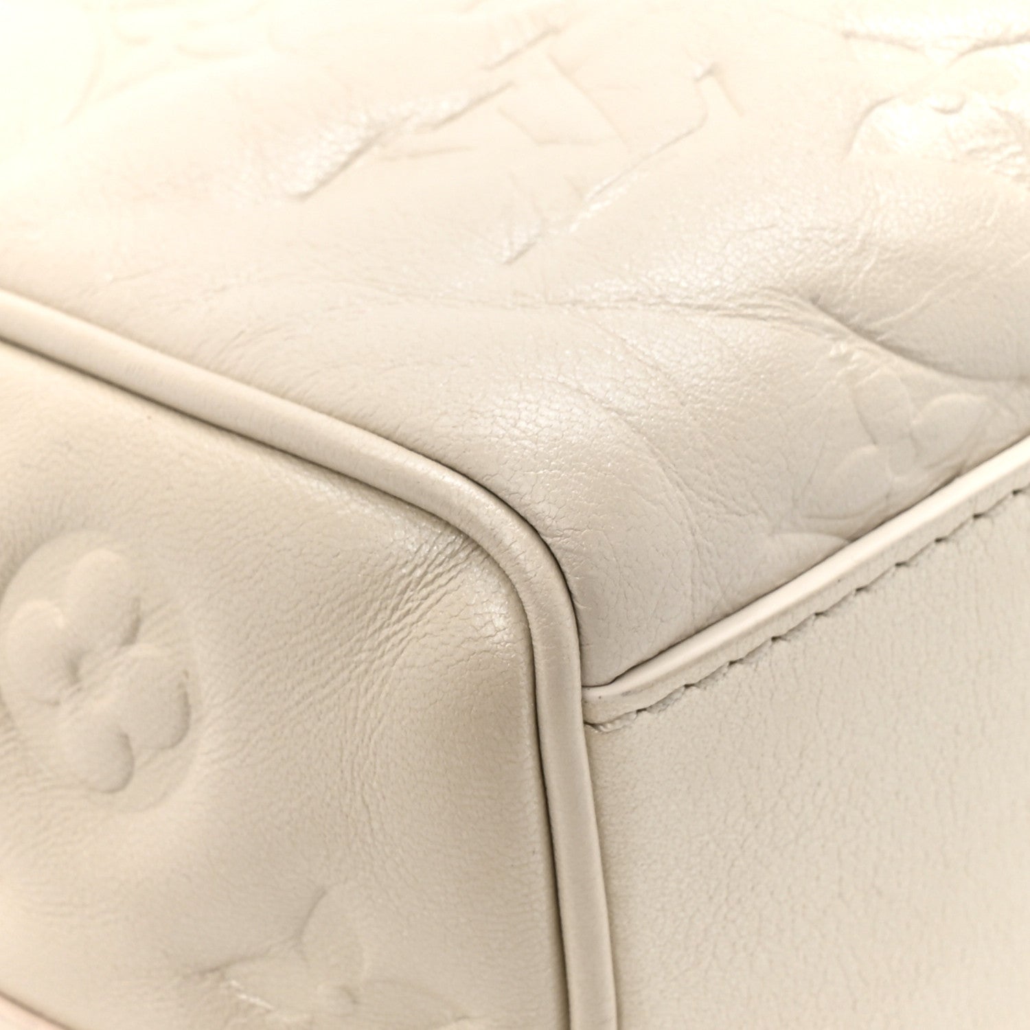 Louis Vuitton Lambskin Embossed Monogram Fall in Love Speedy 22 Bandouliere Ivory
