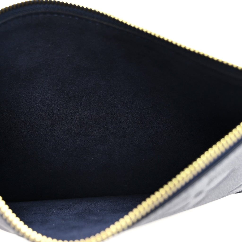 Louis Vuitton Empreinte Monogram Giant Neverfull MM Pochette Navy