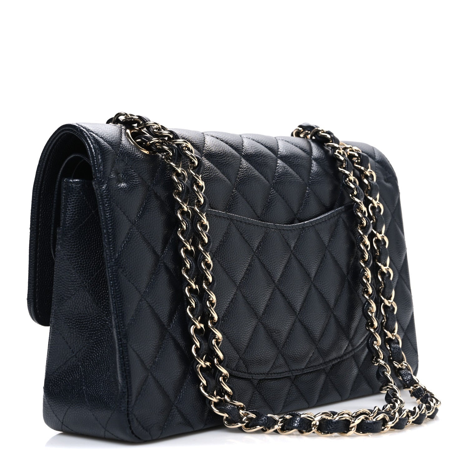 Chanel Caviar Quilted Medium Double Flap Navy