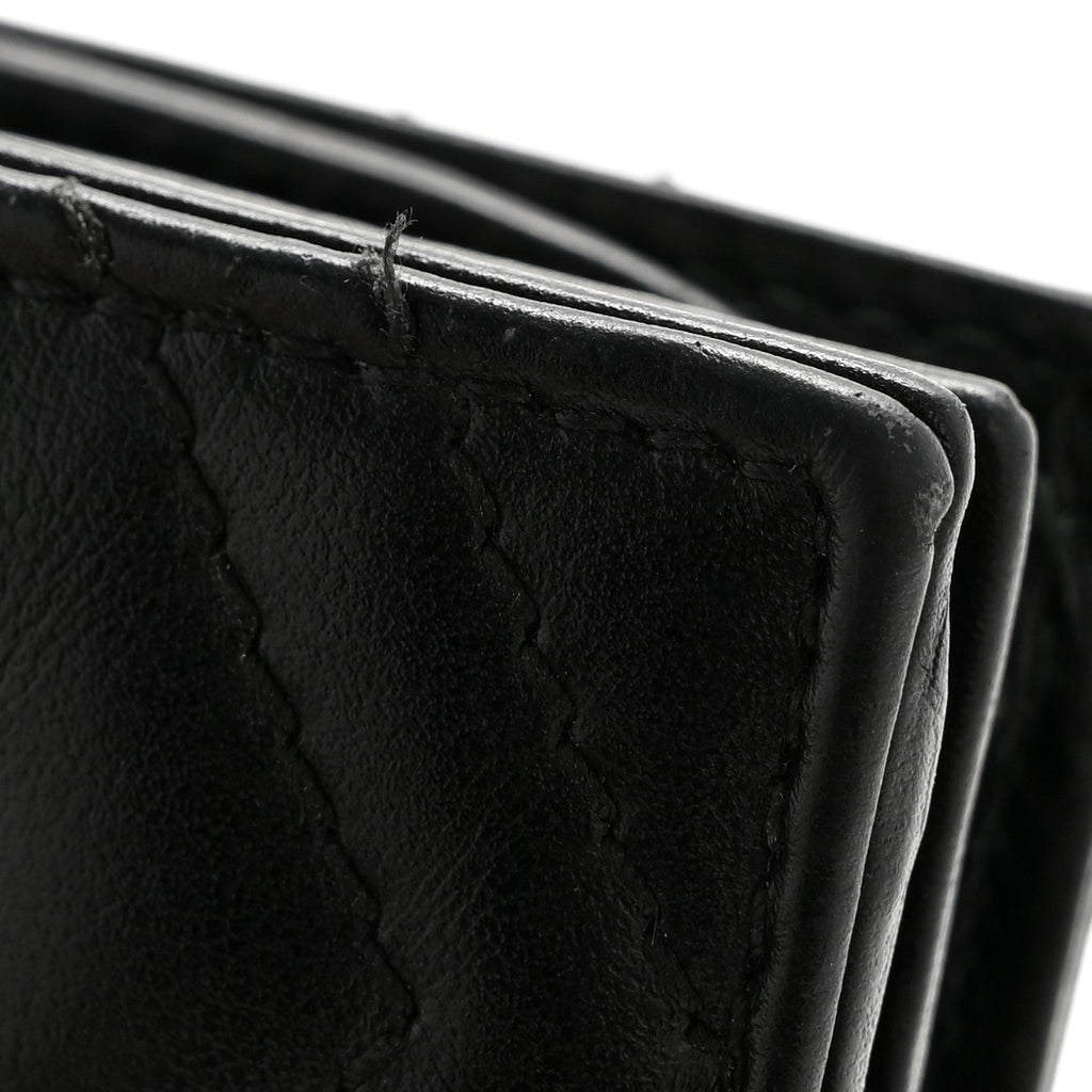 Gucci Calfskin Matelasse GG Marmont Card Case Wallet Black
