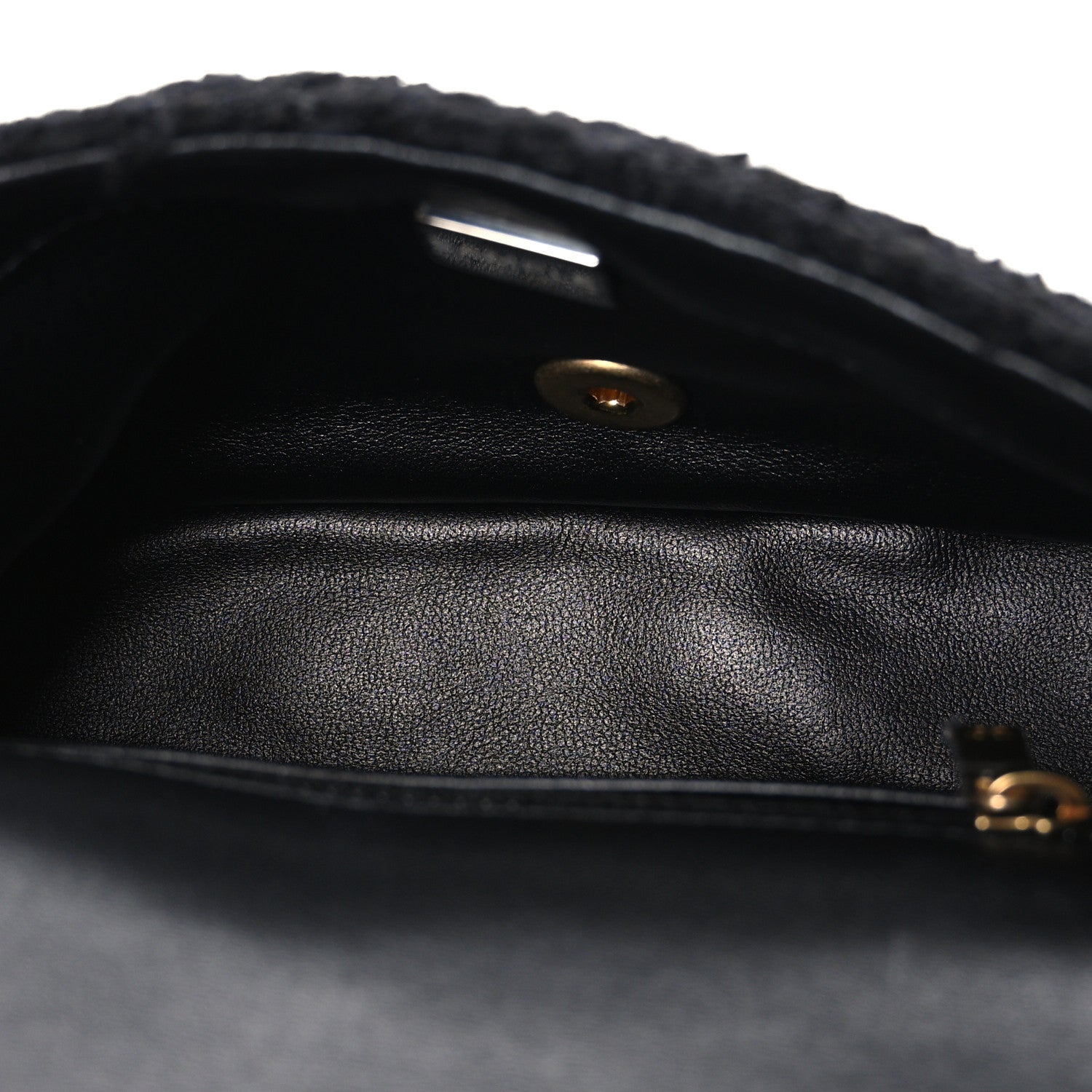 Chanel Tweed Quilted Mini Square Flap Black