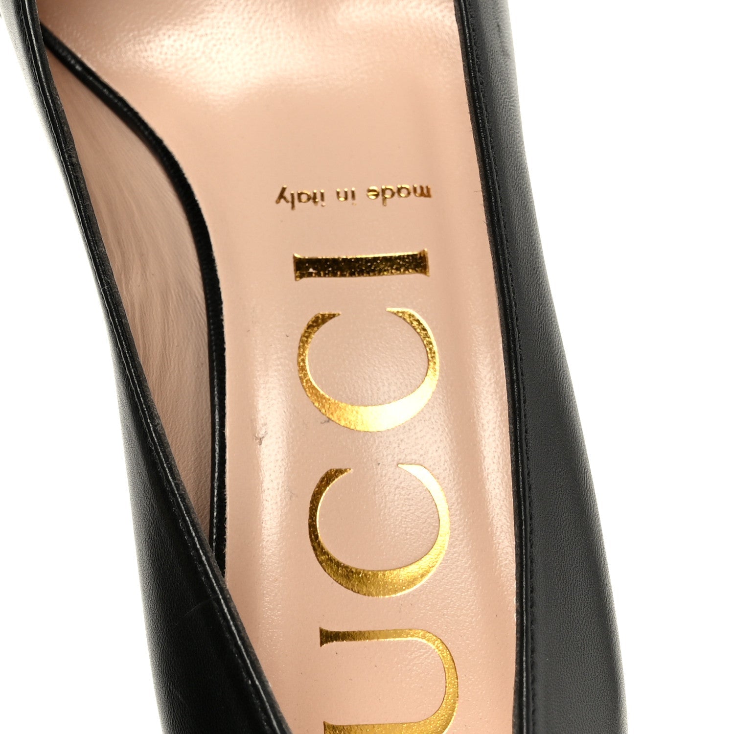 Gucci Malaga Kid Horsebit 75mm Pumps 38 Black