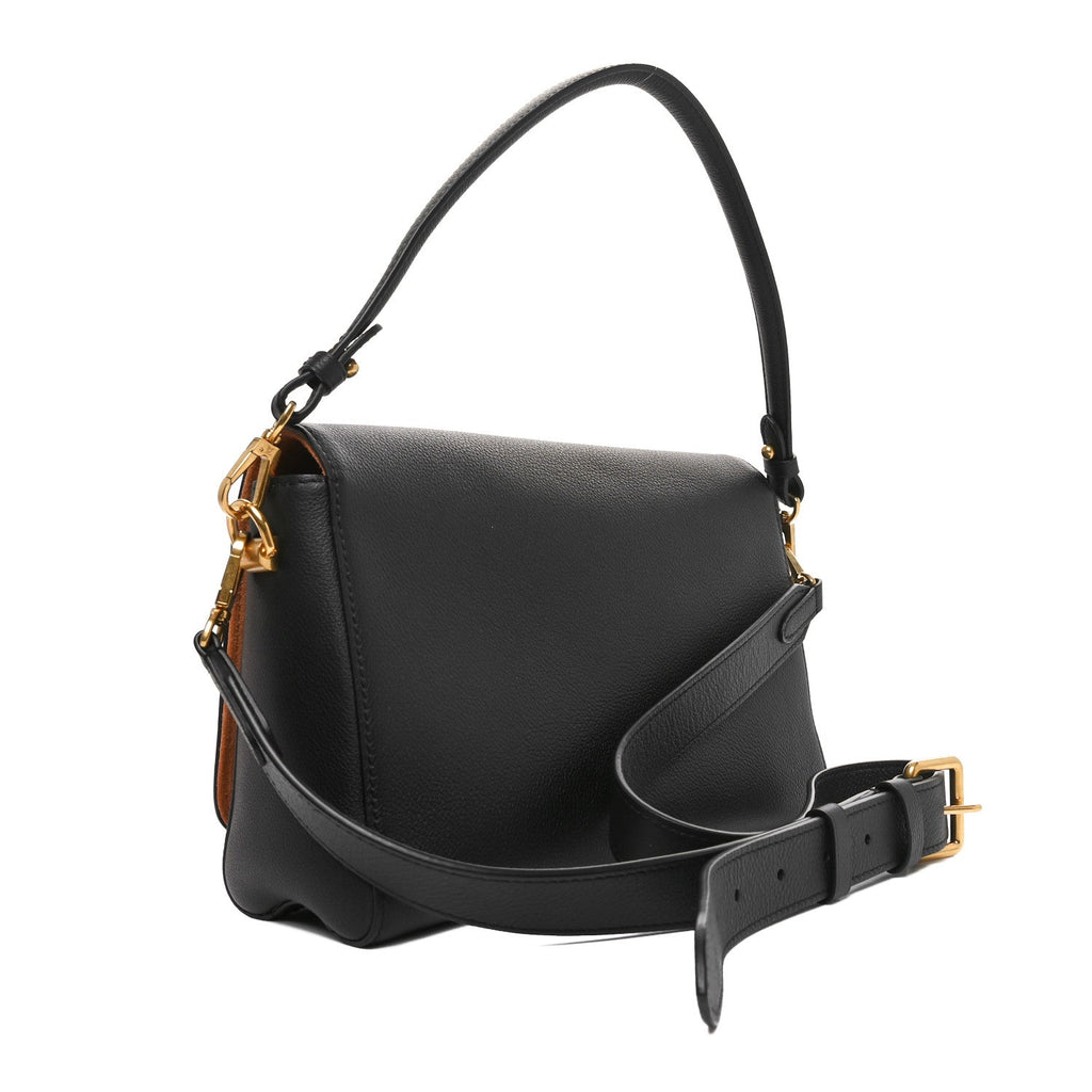 Louis Vuitton Calfskin Soft Twist Shoulder Bag Black