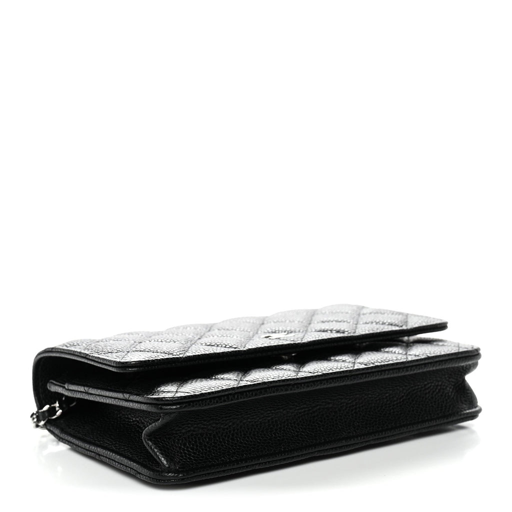 Chanel Caviar Quilted Wallet on Chain WOC Black
