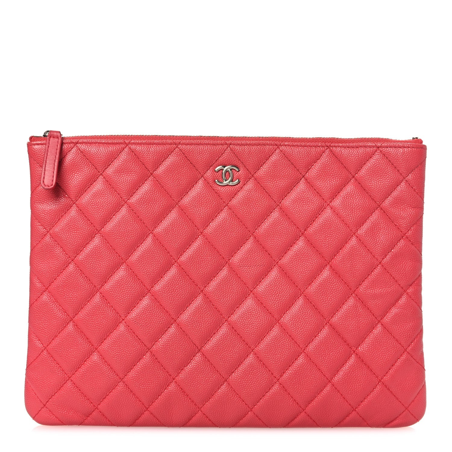 Caviar Quilted Medium Cosmetic Case Pink